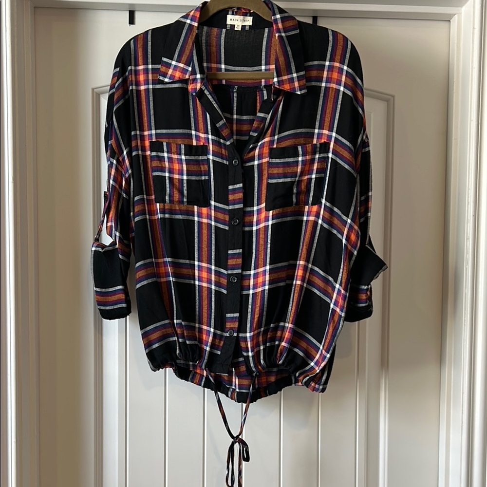 Plaid Button-Up Shirt